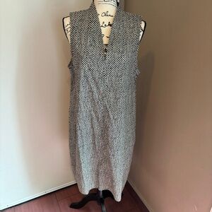 Eileen Fisher sleeveless cotton shift dress